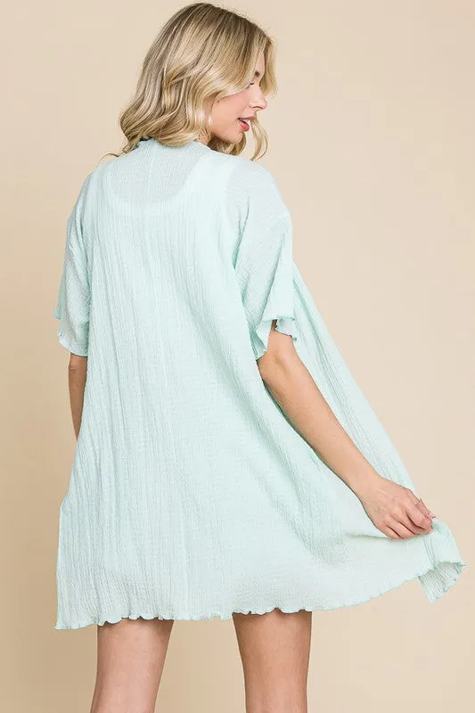 The Ocean Is Calling Plus Sky Blue Sheer Duster
