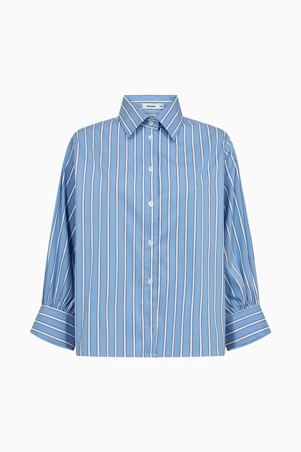 TMRW-New Hepburn Shirt Malibu Stripe - Clear Sky Blue
