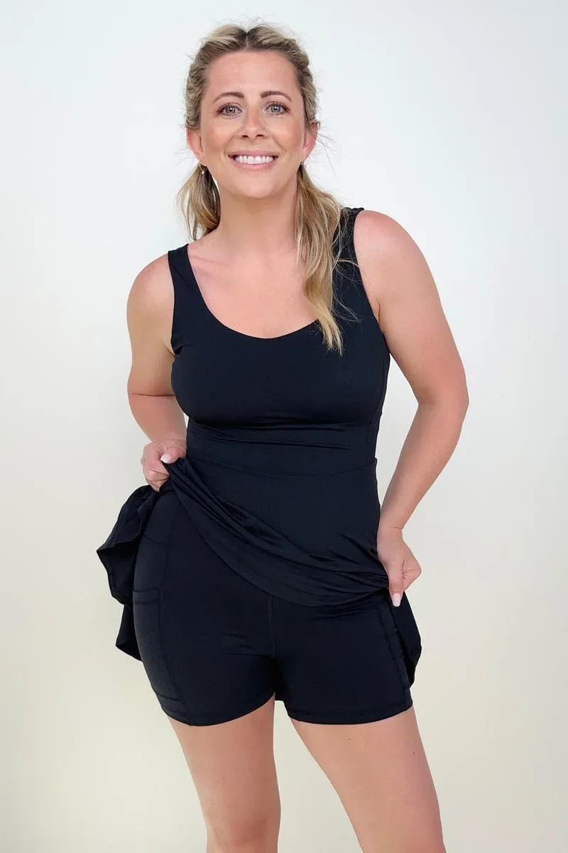 Total Brami 3 in 1 Athleisure Mini Tank Dress with Built-in Bra & Shorts - 6 Colors