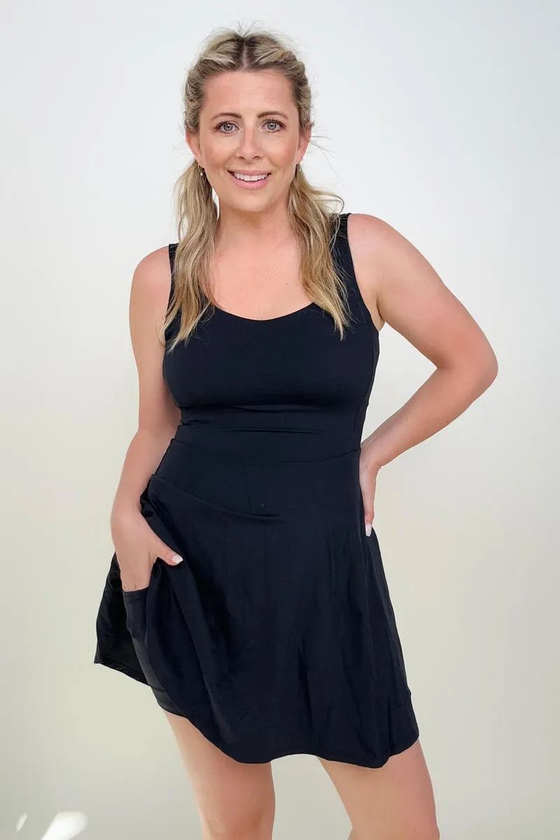 Total Brami 3 in 1 Athleisure Mini Tank Dress with Built-in Bra & Shorts - 6 Colors