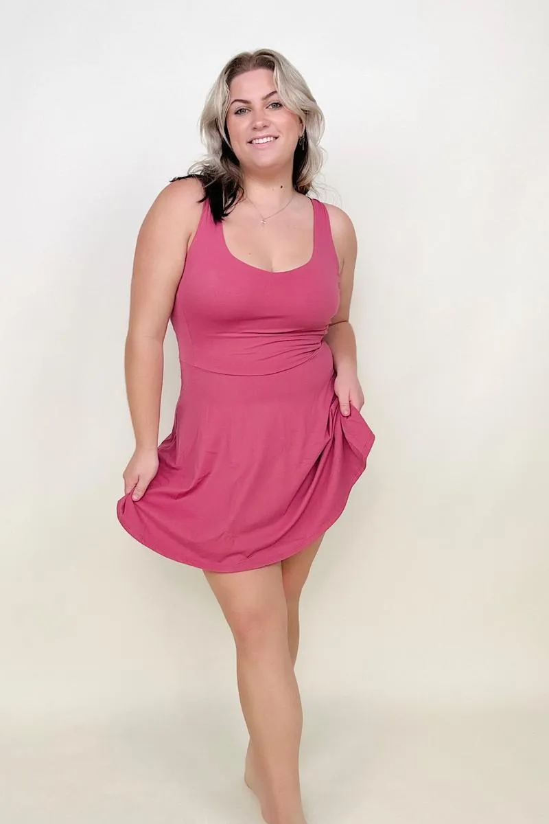 Total Brami 3 in 1 Athleisure Mini Tank Dress with Built-in Bra & Shorts - 6 Colors