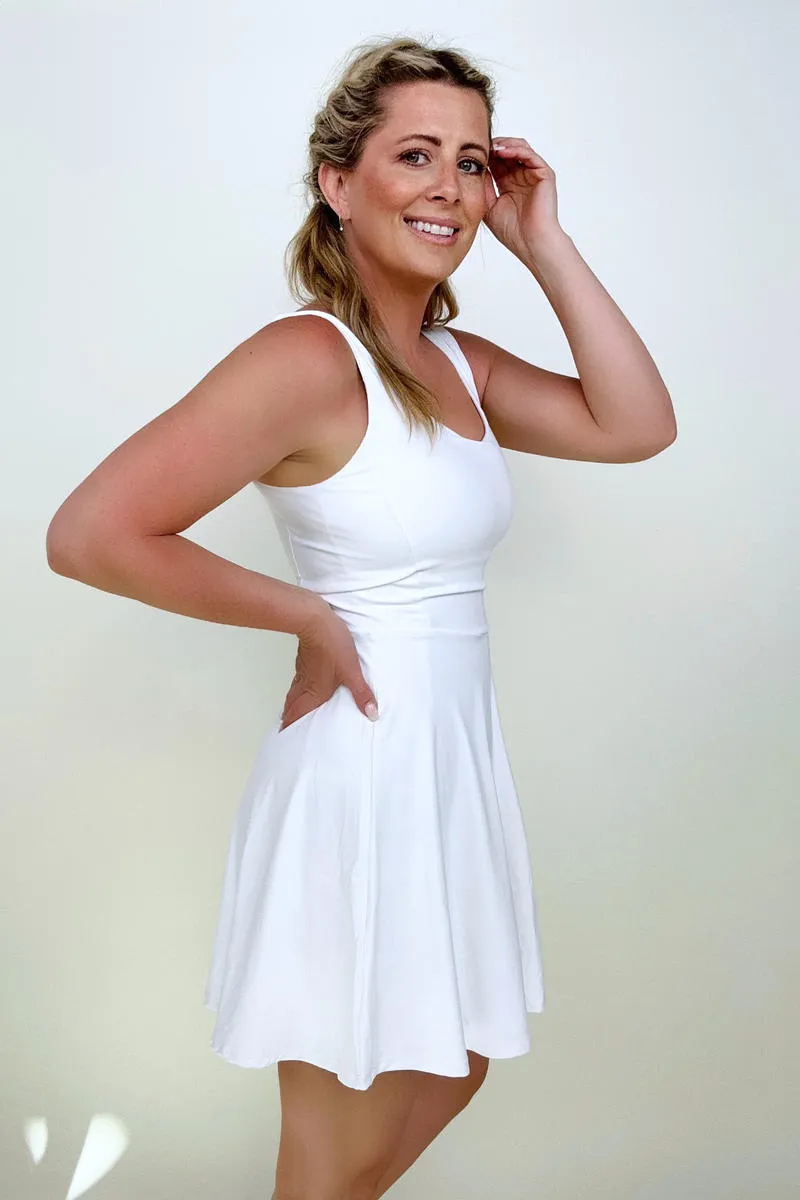 Total Brami 3 in 1 Athleisure Mini Tank Dress with Built-in Bra & Shorts - 6 Colors