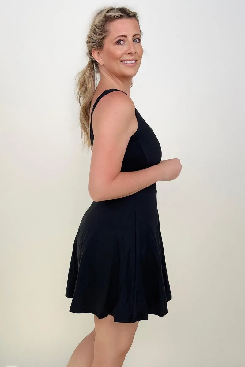 Total Brami 3 in 1 Athleisure Mini Tank Dress with Built-in Bra & Shorts - 6 Colors