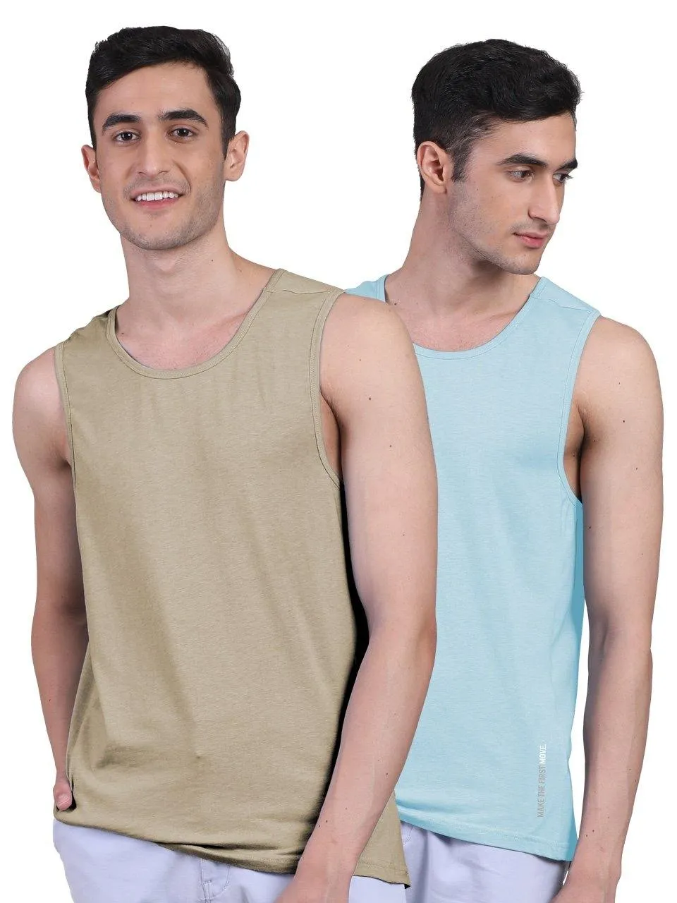 Twin Skin Organic Bamboo Vest - Active Fit (Pack of 2)