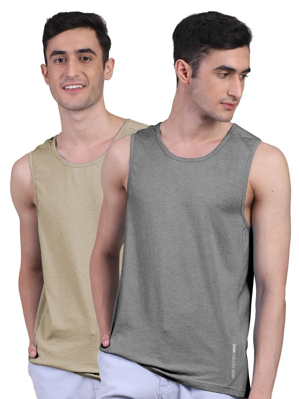 Twin Skin Organic Bamboo Vest - Active Fit (Pack of 2)