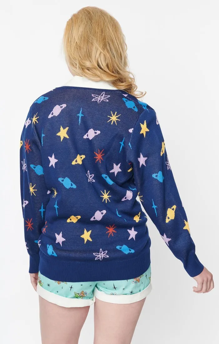 Unique Vintage x Jetsons Astro Cardigan in Blue