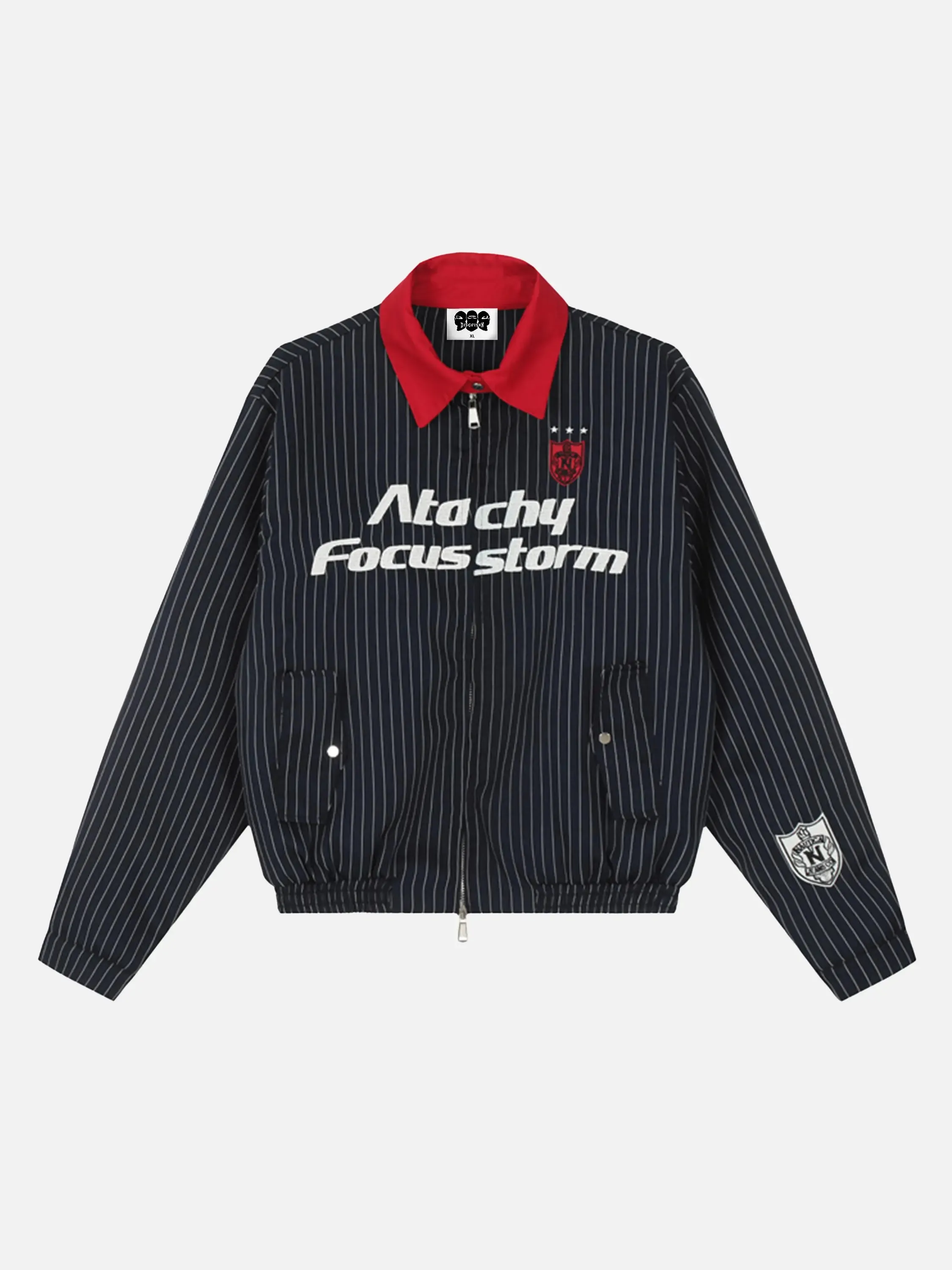 Vintage Contrast Patchwork Cropped Jacket