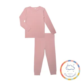vintage pink CloudStretch™ magnetic kids pajama set