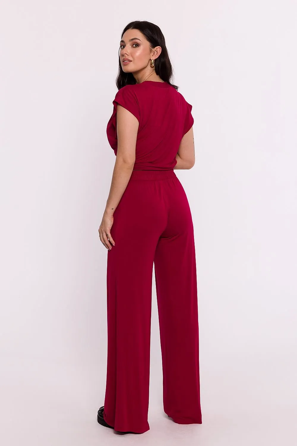 Women viscose knit fabric trousers