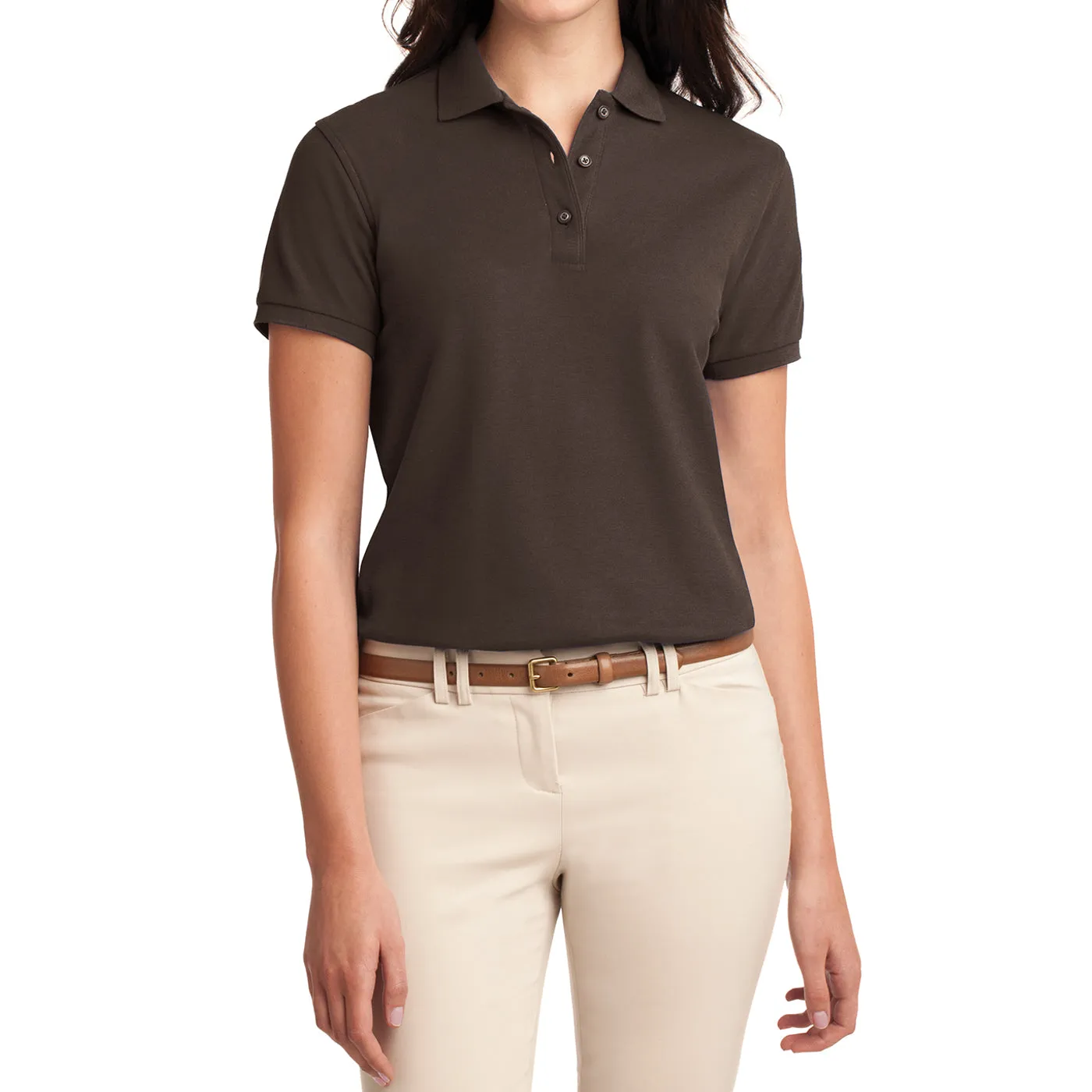 Women's Comfortable Silk Touch Polo Golf Shirt Short Sleeve