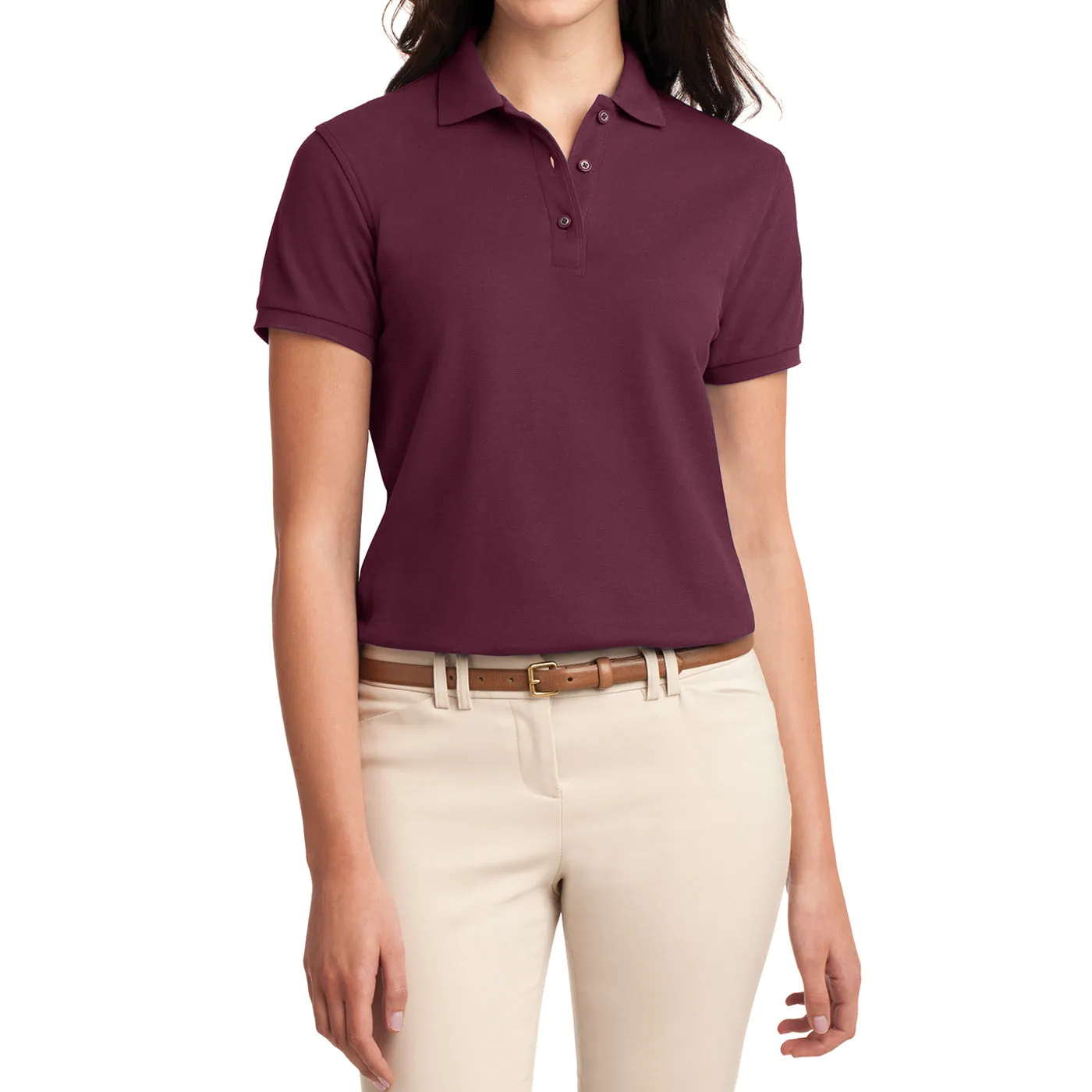 Women's Comfortable Silk Touch Polo Golf Shirt Short Sleeve