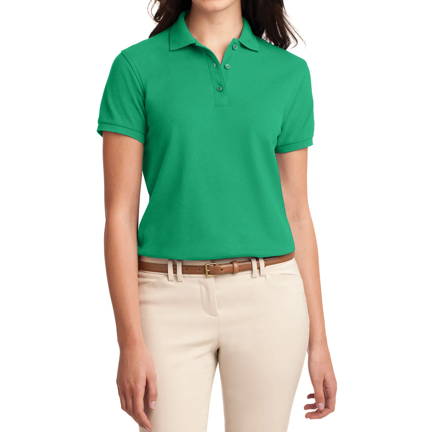Women's Comfortable Silk Touch Polo Golf Shirt Short Sleeve